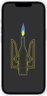 Силикон с усиленными углами чехол Коктейль Молотова для Apple iPhone 16e - 1044sp-3971 изображение 