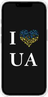 Силикон с усиленными углами чехол I love UA для Apple iPhone SE 4 - 1112sp-3652 изображение 