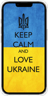 Силикон с усиленными углами чехол Keep calm and love Ukraine v2 для Apple iPhone 16e - 1114sp-3971 изображение 
