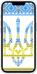 Силикон с усиленными углами чехол Герб - вышиванка желто-голубая для Apple iPhone 16e - 1197sp-3971 изображение 