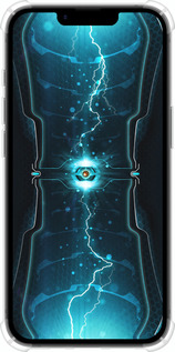 Силикон с усиленными углами чехол Молнии в цилиндре для Apple iPhone 16e - 120sp-3971 изображение 