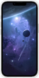 Силіконовий протиударний с посиленими кутами чехол Планети в синьому космосі для Apple iPhone 16e - 171sp-3971 изображение 