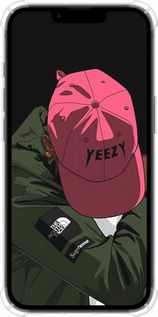 Силіконовий протиударний с посиленими кутами чехол logo de yeezy для Apple iPhone SE 4 - 3995sp-3652 изображение 