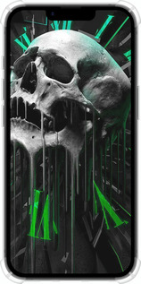 Силикон с усиленными углами чехол Череп-часы для Apple iPhone SE 4 - 4100sp-3652 изображение 