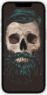 Силикон с усиленными углами чехол Череп с бородой для Apple iPhone SE 4 - 4102sp-3652 изображение 