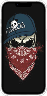 Силикон с усиленными углами чехол Череп в кепке для Apple iPhone 16e - 4127sp-3971 изображение 