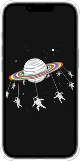 Силіконовий протиударний с посиленими кутами чехол Місячна карусель для Apple iPhone 16e - 4136sp-3971 изображение 