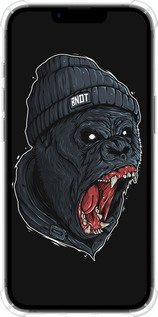 Силикон с усиленными углами чехол Обезьяна в ярости для Apple iPhone 16e - 4137sp-3971 изображение 