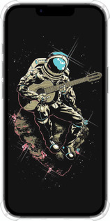 Силикон с усиленными углами чехол Космонавт с гиратой для Apple iPhone 16e - 4138sp-3971 изображение 