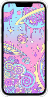 Силикон с усиленными углами чехол Розовая галактика для Apple iPhone SE 4 - 4146sp-3652 изображение 