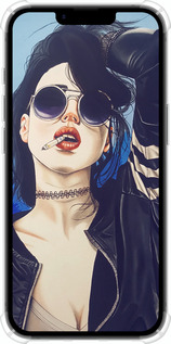 Силикон с усиленными углами чехол Девушка на стиле для Apple iPhone SE 4 - 4151sp-3652 изображение 