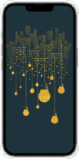 Силикон с усиленными углами чехол Иллюстрация ночного города для Apple iPhone SE 4 - 4162sp-3652 изображение 