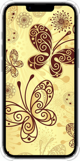 Силикон с усиленными углами чехол Красивые бабочки для Apple iPhone 16e - 4170sp-3971 изображение 