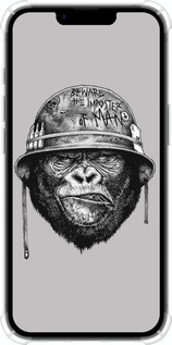 Силикон с усиленными углами чехол military monkey для Apple iPhone 16e - 4177sp-3971 изображение 