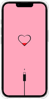 Силіконовий протиударний с посиленими кутами чехол Підзарядка серця1 для Apple iPhone SE 4 - 4275sp-3652 изображение 