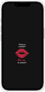 Силикон с усиленными углами чехол Разблокируй-поцелуй для Apple iPhone SE 4 - 4372sp-3652 изображение 