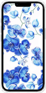 Силіконовий протиударний с посиленими кутами чехол Блакитні орхідеї для Apple iPhone SE 4 - 4406sp-3652 изображение 