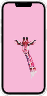 Силикон с усиленными углами чехол Розовая жирафа для Apple iPhone SE 4 - 4441sp-3652 изображение 