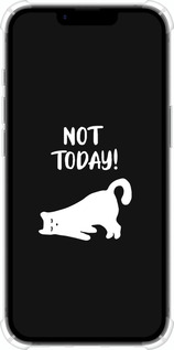 Силикон с усиленными углами чехол Уставший кот для Apple iPhone 16e - 4535sp-3971 изображение 