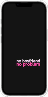 Силикон с усиленными углами чехол no boyfriend no problem для Apple iPhone 16e - 4549sp-3971 изображение 