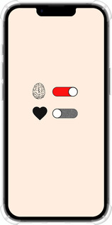 Силикон с усиленными углами чехол Любовь и ум для Apple iPhone 16e - 4553sp-3971 изображение 