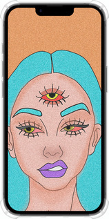 Силіконовий протиударний с посиленими кутами чехол Дівчина малюнок для Apple iPhone SE 4 - 4576sp-3652 изображение 