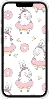Силикон с усиленными углами чехол Единорожки для Apple iPhone SE 4 - 4659sp-3652 изображение 