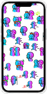 Силіконовий протиударний с посиленими кутами чехол Емоції для Apple iPhone SE 4 - 4736sp-3652 изображение 