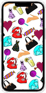 Силикон с усиленными углами чехол stickers для Apple iPhone SE 4 - 4757sp-3652 изображение 