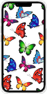 Силикон с усиленными углами чехол Красочные мотыльки для Apple iPhone SE 4 - 4761sp-3652 изображение 