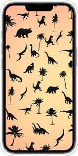 Силіконовий протиударний с посиленими кутами чехол Динозаврики 1 для Apple iPhone SE 4 - 4772sp-3652 изображение 