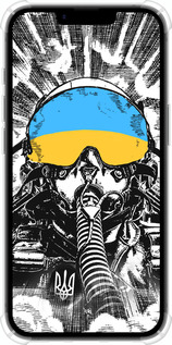 Силикон с усиленными углами чехол Призрак Киева v3 для Apple iPhone SE 4 - 5307sp-3652 изображение 