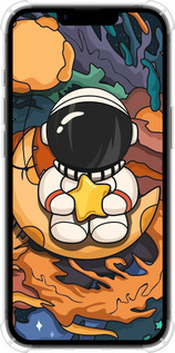 Силикон с усиленными углами чехол Астронавт и звезда для Apple iPhone SE 4 - 5326sp-3652 изображение 