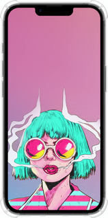 Силіконовий протиударний с посиленими кутами чехол Поп арт дівчина для Apple iPhone SE 4 - 5378sp-3652 изображение 