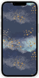 Силіконовий протиударний с посиленими кутами чехол Ніч золоті зірки для Apple iPhone 16e - 5421sp-3971 изображение 