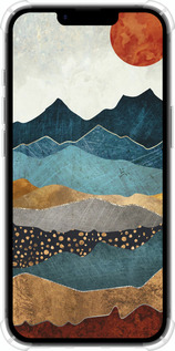 Силикон с усиленными углами чехол Закат горы для Apple iPhone SE 4 - 5434sp-3652 изображение 