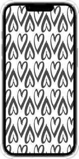 Силикон с усиленными углами чехол Сердца v2 для Apple iPhone SE 4 - 5497sp-3652 изображение 