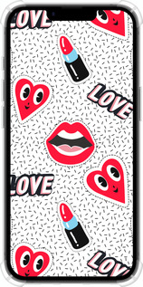 Силикон с усиленными углами чехол Стикеры v3 для Apple iPhone 16e - 5502sp-3971 изображение 