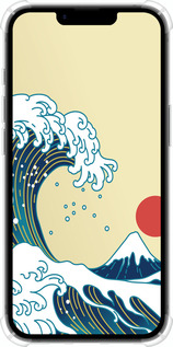 Силіконовий протиударний с посиленими кутами чехол Японські хвилі для Apple iPhone SE 4 - 5533sp-3652 изображение 