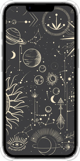 Силіконовий протиударний с посиленими кутами чехол Фаза місяця для Apple iPhone 16e - 5605sp-3971 изображение 