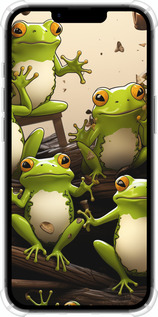 Силикон с усиленными углами чехол Жабки для Apple iPhone 16e - 5656sp-3971 изображение 