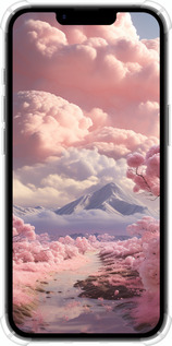 Силіконовий протиударний с посиленими кутами чехол Рожеві хмари для Apple iPhone SE 4 - 5660sp-3652 изображение 