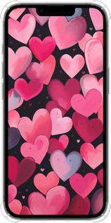 Силикон с усиленными углами чехол Сердечки 4 для Apple iPhone SE 4 - 5662sp-3652 изображение 