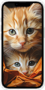 Силіконовий протиударний с посиленими кутами чехол Котики 2 для Apple iPhone SE 4 - 5664sp-3652 изображение 