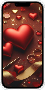 Силикон с усиленными углами чехол Сердечки v3 для Apple iPhone SE 4 - 5833sp-3652 изображение 