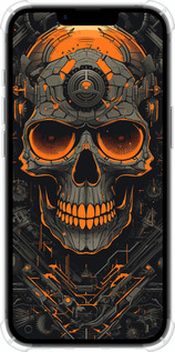 Силикон с усиленными углами чехол Череп для Apple iPhone SE 4 - 5952sp-3652 изображение 