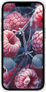 Силикон с усиленными углами чехол Морозные ягоды для Apple iPhone SE 4 - 6033sp-3652 изображение 