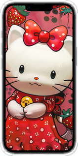 Силикон с усиленными углами чехол hello kitty1 для Apple iPhone 16e - 6036sp-3971 изображение 