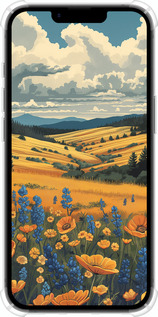 Силіконовий протиударний с посиленими кутами чехол Українське поле для Apple iPhone SE 4 - 6082sp-3652 изображение 