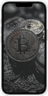Силіконовий протиударний с посиленими кутами чехол Black Bitcoin для Apple iPhone SE 4 - 6090sp-3652 изображение 